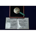 Limited edition Oman medal, 14ct gold for His Majesty Qaboos bin Said, Sultan of Oman, for the