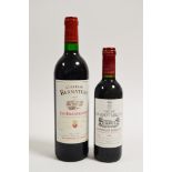 Twelve half bottles and a bottle of Saint-Emilion