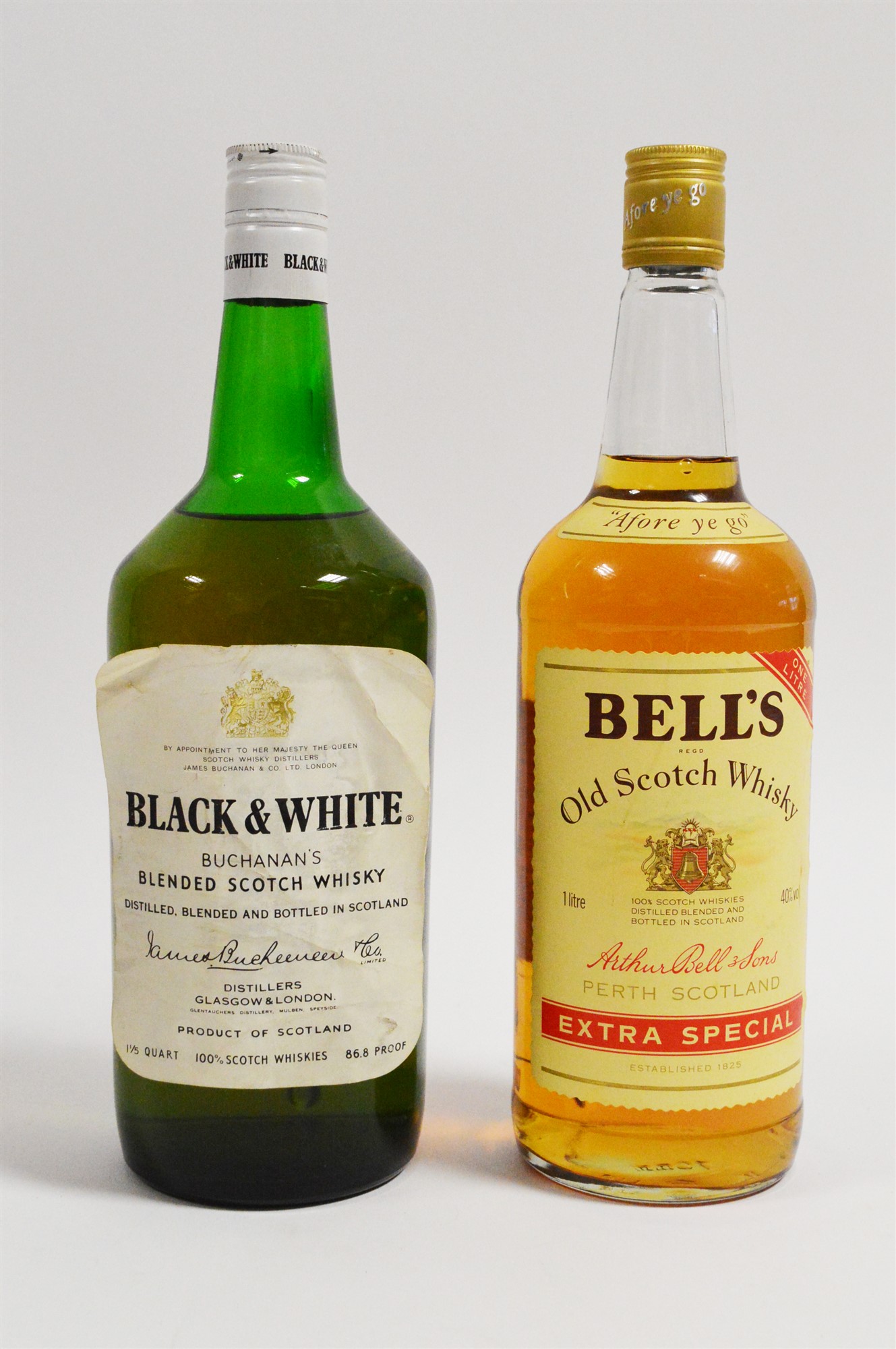 Two blended scotch whiskys