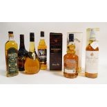 Assorted whiskies and liqueurs