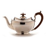 George V silver teapot