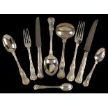 Kings pattern silver cutlery service