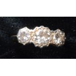 Three stone diamond ring