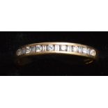 Half hoop diamond eternity ring