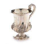 Silver christening mug