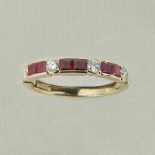 Ruby and diamond ring