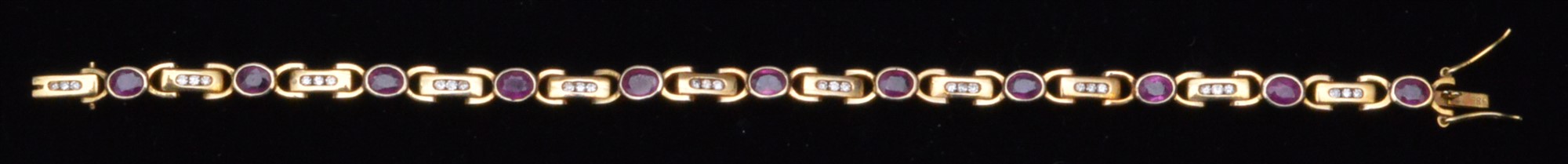 Ruby and diamond bracelet - Image 2 of 2