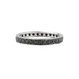 Black diamond eternity ring