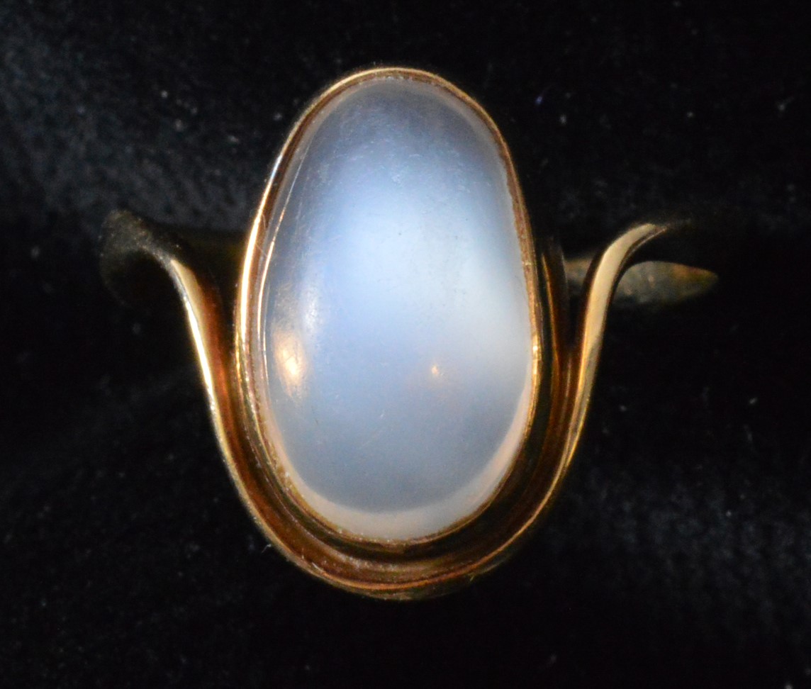 A moonstone ring