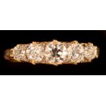 Five stone diamond ring