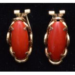 Coral earrings