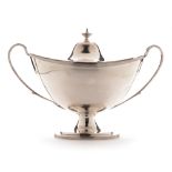 Plated soup tureen and cover