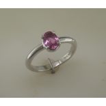 Pink sapphire ring