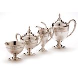 American four piece silver tea service