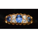 Sapphire and diamond ring