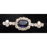 A Victorian sapphire and diamond brooch