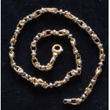 18ct yellow and white gold necklace