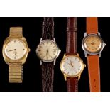 Four vintage wristwatches.