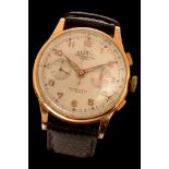 Delrio Chronographe Suisse: a gentleman's 18k chronograph wristwatch