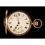 9ct gold pocket watch by Benson