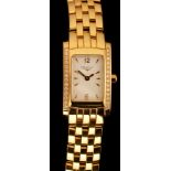 Longines 18ct Gold lady's watch with diamond bezel