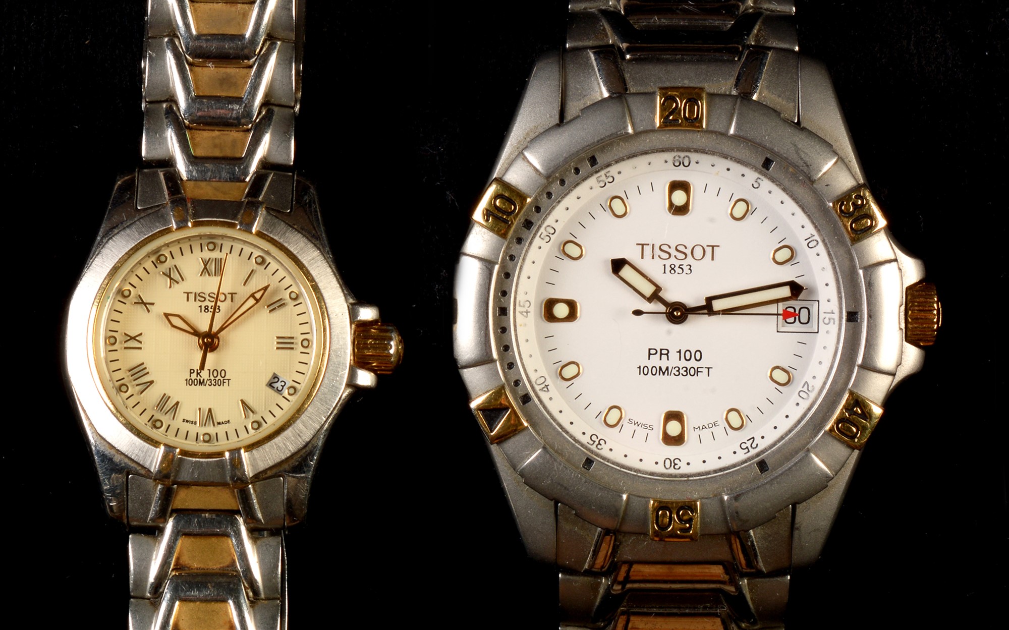 Lady's and gent's Tissot watches.