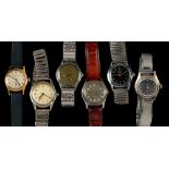 Six vintage wristwatches.