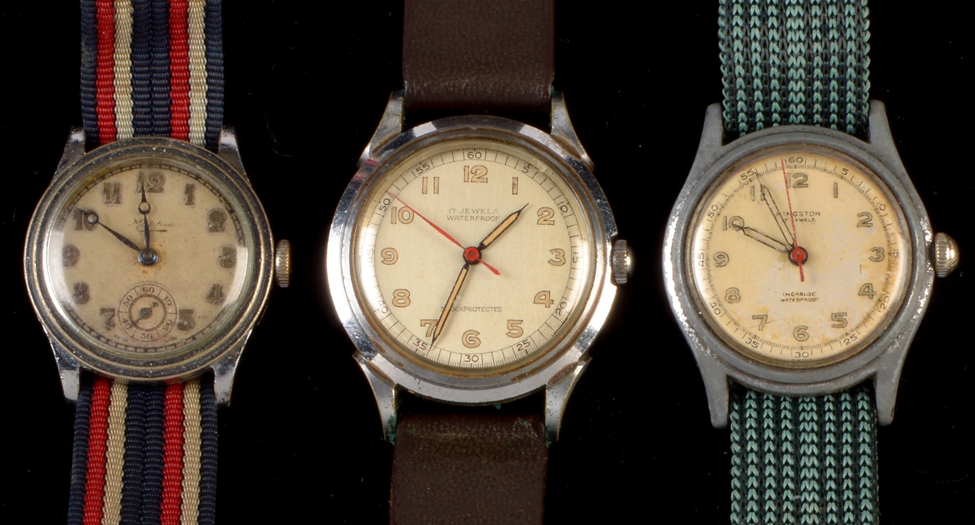 Three vintage watches.