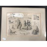 A George Cruikshank print 'Cockney Whips'