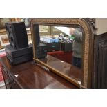 Overmantle mirror with floral gilt decoration