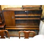 Mahogany part glazed display cabinet on cabriole supports