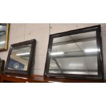 Two rectangular framed wall mirrors (2)