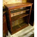 A 19th century mahogany bookcase with three shelves