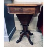 A 19th century mahogany work table