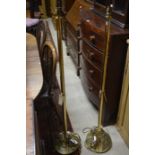 A pair of brass standard lamps (2)