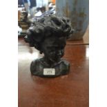 A cold cast bronze bust of girl Arabella Ltd. Ed. 85/750 by Ron Moll
