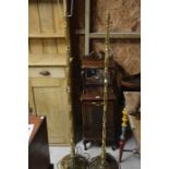 A pair of brass standard lamps (2)