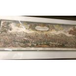 A hand-coloured panoramic engraving of Florence and two limited edition prints of Venice (3)