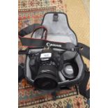 A Canon EOS 600D digital camera with lens and carrying case [BP51]