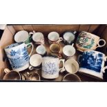 A collection of seventeen 19th century mugs and tankards (17)