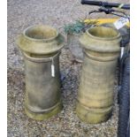 Pair of circular chimney pots