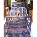 Edwardian mahogany fret cut single bed frame