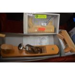 Three, boxed, Primus E.C.E. woodworking planes