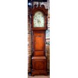 G Whitson, Stafford, a Victorian mahogany and oak 8-day longcase clock, the broken swan-neck hood