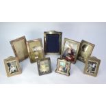 Nine various small silver photograph frames