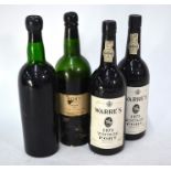 Two bottles of Warre's 1975 vintage port to/w a 1963 Fonseca port and a 1966 Fonseca (4)No