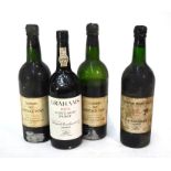Two bottles of Grahams 1963 vintage port to/w a bottle of 1966 Finest Reserve and a 1975 bottle (4)