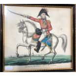 Nine hand-coloured prints - the Generals of Wellington, 21 x 23 cm, pub 1823 (9)