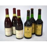 Three bottles of 1970 Nuit-Saint-Georges, Clos des Corvees to/w three bottles of 1970 Chateau Talbot