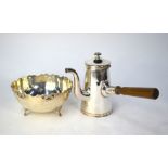 An Egyptian 800 grade sugar basin with pierced ribbon rim and scroll feet 6.4 oz, to/w a Continental